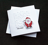 Holiday Santa - Handcrafted Christmas Card - dr18-0042
